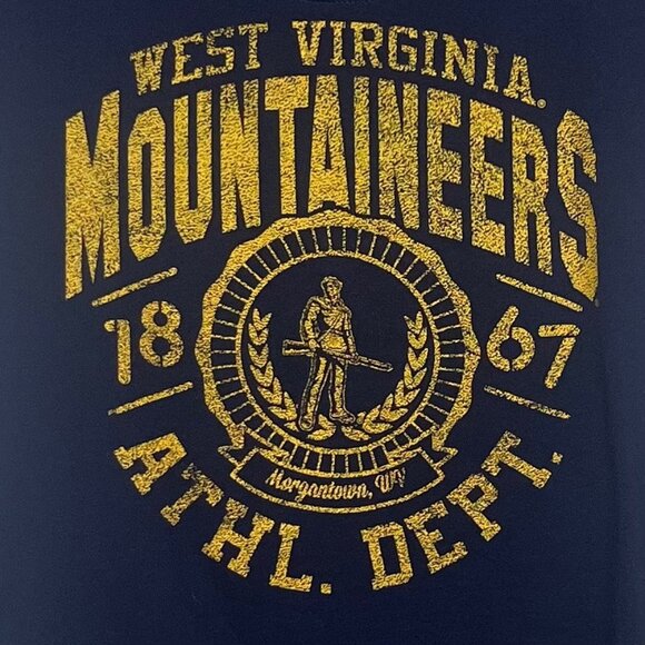 West Virginia Mountaineers Graphic Tshirt Womens Small Blue Fanwear - Picture 5 of 8